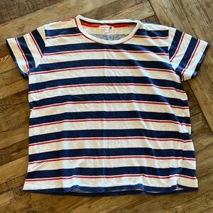 Sundry Red White & Blue Boxy Tee- 0 (Extra Small)